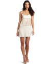 Twelfth St. by Cynthia Vincent Women's Fringe Mini Dress, Cream, Large