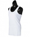 Ladies? 5.5 oz. Racerback Bamboo Tank AQUA/WHITE - S