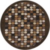 Area Rug 7x7 Round Contemporary Brown Color - Surya Naya Rug from RugPal