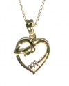 24kt Gold Over Sterling Silver Cut-out Heart Pendant Necklace