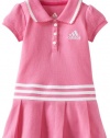 adidas Baby-Girls Infant Pretty Pleats Polo Dress, Pink, 24 Months