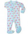 Leveret Footed Colorful Fish Pajama Sleeper 100% Cotton (Size 6M-5T)