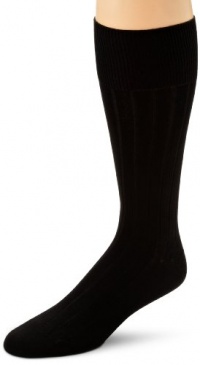 Calvin Klein Men's 3 Pack Cotton Rich Dress Rib Socks, Black, 7-12