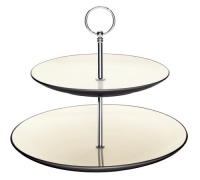 Noritake Colorwave Graphite Two Tier Hostess Tray