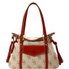 Dooney & Bourke Signature Jacquard The Smith Bag, Brown/Red