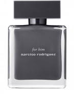 Experience the essence of eternal masculinity, charisma, and urban modernity with for him by Narciso Rodriguez. A heart of musk with intoxicating vibrations of lavender, textured woods, and sensual amber allows one to experience timeless elegance and sophistication again and again. 