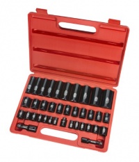 TEKTON 4888 3/8-Inch and 1/2-Inch Drive Impact Socket Set, SAE/Metric, 38-Piece