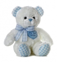 Aurora Plush Baby 14 inches  Blue My First Teddy Bear