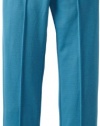 2 Hip By Wrapper Girls 7-16 Solid Ponti Pant with Roll Cuff and Double Zipper Detail Pull-On, Teal, X-Large 1