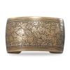 Oxidized Brass Cuff with Floral Design