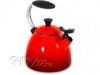 Le Creuset Enamel-on-Steel Halo 1-1/2-Quart Teakettle, Cherry