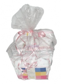 Noa Lily X-Large Layette Gift Basket, Pink Hearts, 6 Months