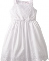 Bloome Girls 7-16 Plus Size Eyelet Occasion Dress, White, 14.5