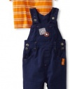 Little Me Baby-boys Infant Elephant Overall Set, Blue, 18 Months