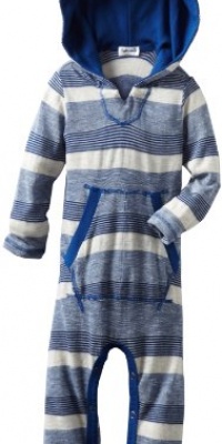 Splendid Littles Baby-Boys Newborn Oatmeal Stripe Jersey Playsuit, Royal, 18-24