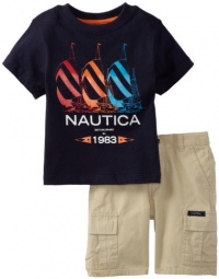 Nautica Boys 2-7 2 Piece Sails Short Set, Sport Navy, 3T