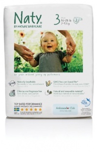 Nature Babycare Chlorine-Free ECO Diapers Size 3 (16-28lbs) (Pack of 4)