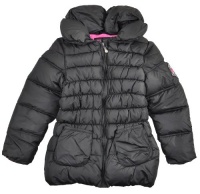 Weatherproof Girls Black & Fuchsia Bubble Jacket (14/16)