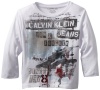 Calvin Klein Boys 2-7 Graphic Tee, White, 5