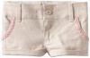 Hartstrings Girls 2-6X Toddler Cotton Linen Short, Brown, 3T