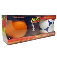 Nerf Balls Mini Sports Pack Basketball Football Soccer