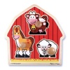 Melissa & Doug Deluxe Wooden Barnyard Animals Jumbo Knob Puzzle