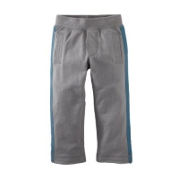 Tea Collection Baby-Boys Infant Super Side Stripe Pant, Gray,  Medium (12-18m)