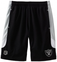 NFL Oakland Raiders 8-20 Boys Kick Off Mesh Short (Black, Medium)