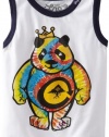 LRG - Kids Boys 2-7 Toddler Tie Dye Panda Tank Top Tee, White, 4/Toddler