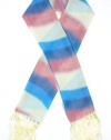 Silvia Distinctive Colorful Stripe Scarf Scarf Colors: Blue/Pink