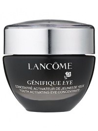 Youth is in your genes. See visibly younger, brighter eyes. At the very origin of your skin's youth: your genes. Genes produce specific proteins. With age, their presence diminishes. Today, for every woman, Lancôme invents an eye care that boosts the activity of genes.Discover the skin you were born to have. This unique gel-cream texture leaves the eye contour velvety to the touch. Dark circles and signs of fatigue appear to diminish.