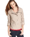 Sporty styling and buttery faux leather makes this Ellen Tracy jacket a perfect topper to transition through seasons!