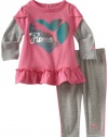 Puma - Kids Baby-Girls Infant Promo Legging Set, Azalea, 24 Months