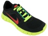 Nike Kids's NIKE FREE RUN 3 (GS) RUNNING SHOES 3.5 (BLACK/BRGHT CRMSN/VLT/STDM GRN)