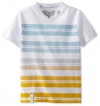 LRG - Kids Boys 2-7 Little Rousseau V-Neck Tee, White, 4