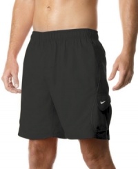 Stay solid. These Nike swim trunks will be comfortable and stylish throughout the season.