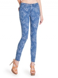 GUESS Floral Jacquard Brittney Denim Leggings, IVORY (32)