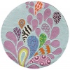 5' x 5' Round Oscar Isberian Rugs Area Rug Funky Color Hand Tufted China Lil Mo Hipster Collection