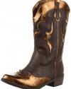 Steve Madden Giddyup Western Boot (Little Kid/Big Kid),Bronze,1 M US Little Kid