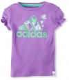 Adidas Girls 2-6x Play Your Heart Out Tee, Purple, 4