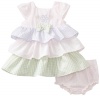 Kids Headquarters Baby-girls Newborn Take Me Home Dress Set, Pink/Green, 3-6 Months