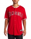 MLB Los Angeles Angels Scarlet Alternate Short Sleeve 6 Button Synthetic Replica Baseball Jersey Spring 2012 Men's