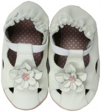 Robeez Pretty Pansy Soft Sole Sandal (Infant),White,6-12 Months M US Infant