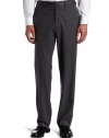 Louis Raphael ROSSO Men's Washable Wool Blend Herringbone Pattern Flat Front Dress Pant