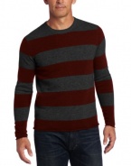 Williams Cashmere Men's 100% Cashmere Striped Crew Neck Sweater