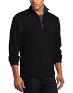 Perry Ellis Men's Long Sleeve 1/4 Zip Mock Sweater