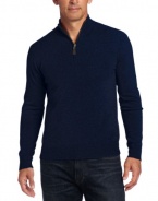 Williams Cashmere Men's 100% Cashmere Zip Mock-Neck Sweater