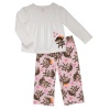 Carter's Girls Pink Monkey Fleece 2 Piece Pajama Set (kids 5)