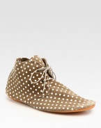 EXCLUSIVELY AT SAKS.COM. Charming polka dots adorn this Italian suede silhouette with a lace-up front. Suede upperLeather liningRubber solePadded insoleMade in ItalyOUR FIT MODEL RECOMMENDS ordering ½ size down as this style runs large. 