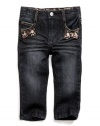 GUESS Kids Girls Toddler Daredevil Skinny Jeans, DARK STONEWASH (12M)